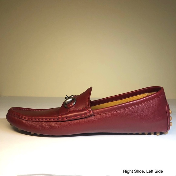 Gucci Red Leather Loafers - Picture 5 of 9